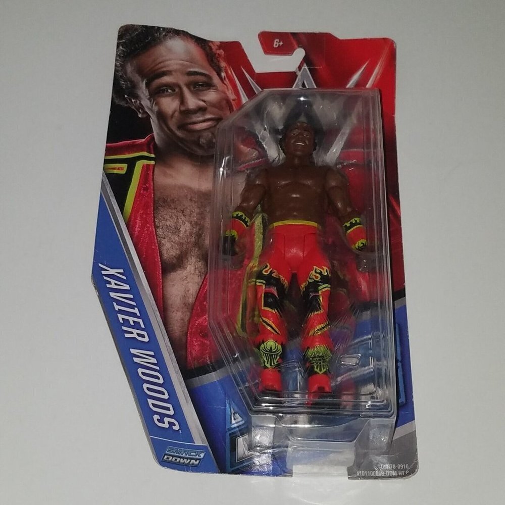 WWE Xavier Woods Action Figure (new toy with noticeable packaging wear) AS IS
